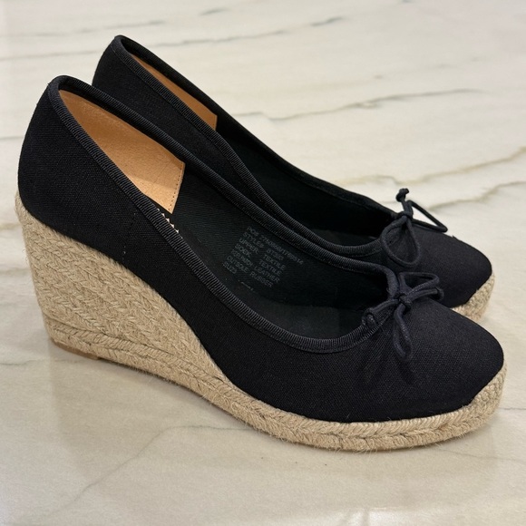 J.Crew Seville Made in Spain Espadrille Wedges Size 9.5 Black NWOB - Picture 2 of 13